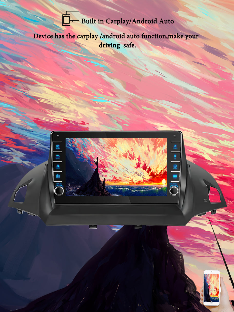 Tablet Danish Mobile & Accessories Faisalabad - 8G+128G Android 14 For Ford Kuga