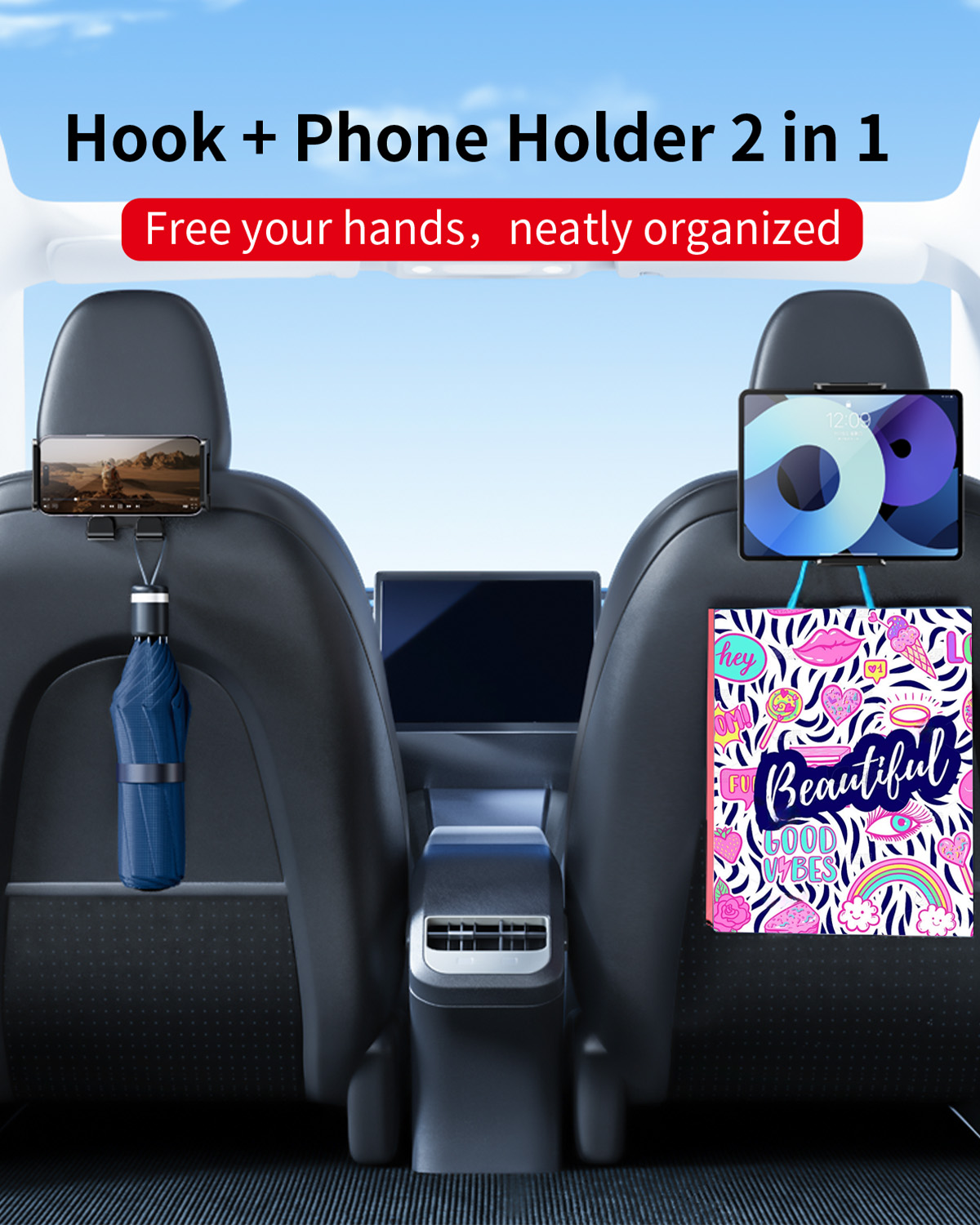 Hipacool Car Rear Seat Mount f - Tesla Tablet Accessories recension och pris