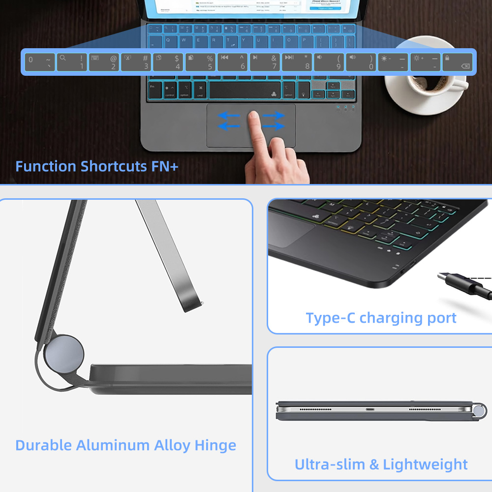 Wireless Backlit Keyboard Case - Ipad Cover Folio recension och pris