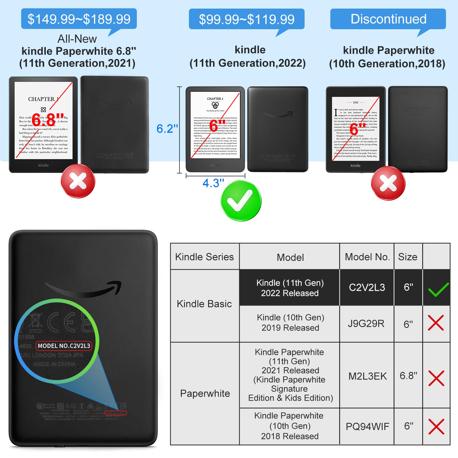 Protective Case for 6” Kindle  - Kindle Tablet Accessories recension och pris