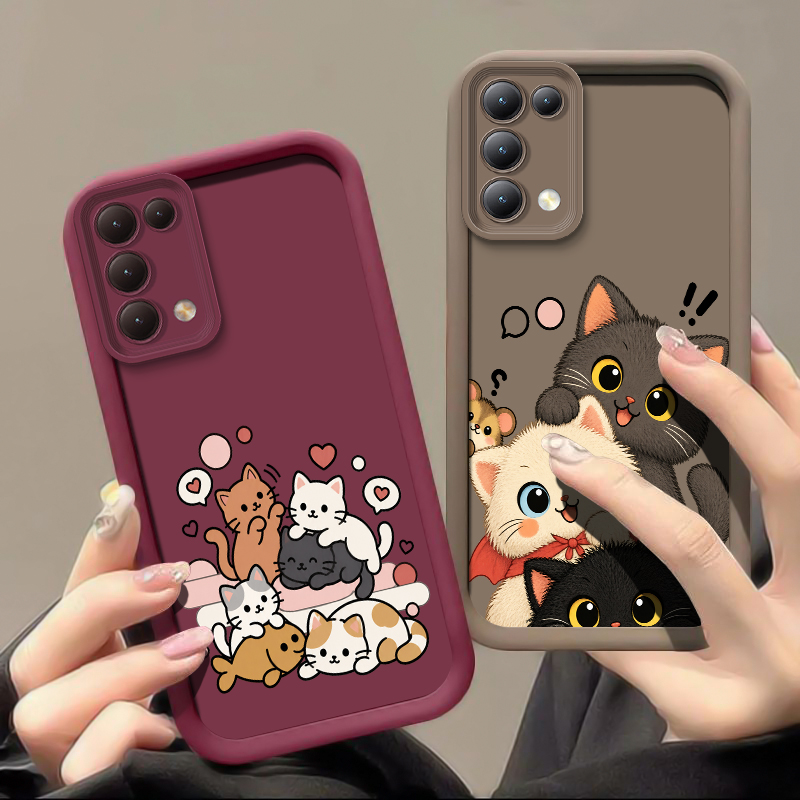 Stacking Cat Phone Case For OP - Realme Note 50 recension och pris